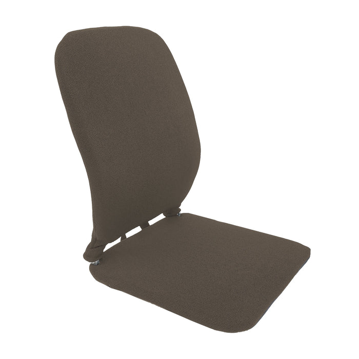 Brown Sacro Wedge orthopedic seat cushion with lumbar support and a 2-inch wedge to align hips and spine.